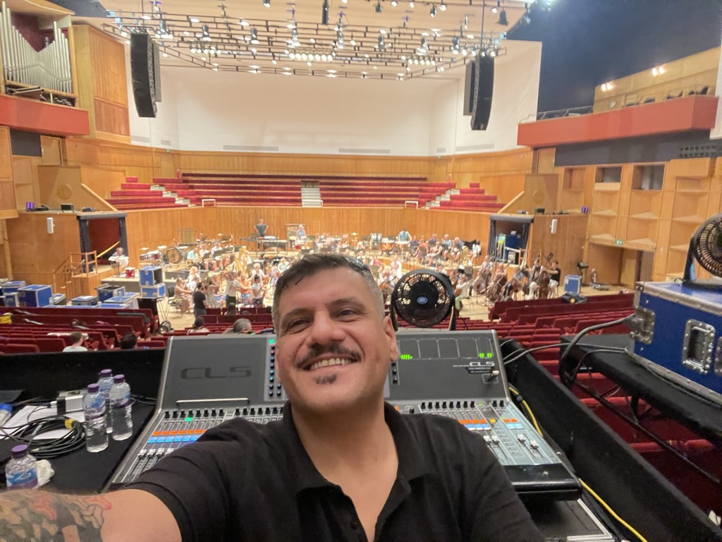 Luigi at Yamaha CL5 consoles during orchestral rehearsals