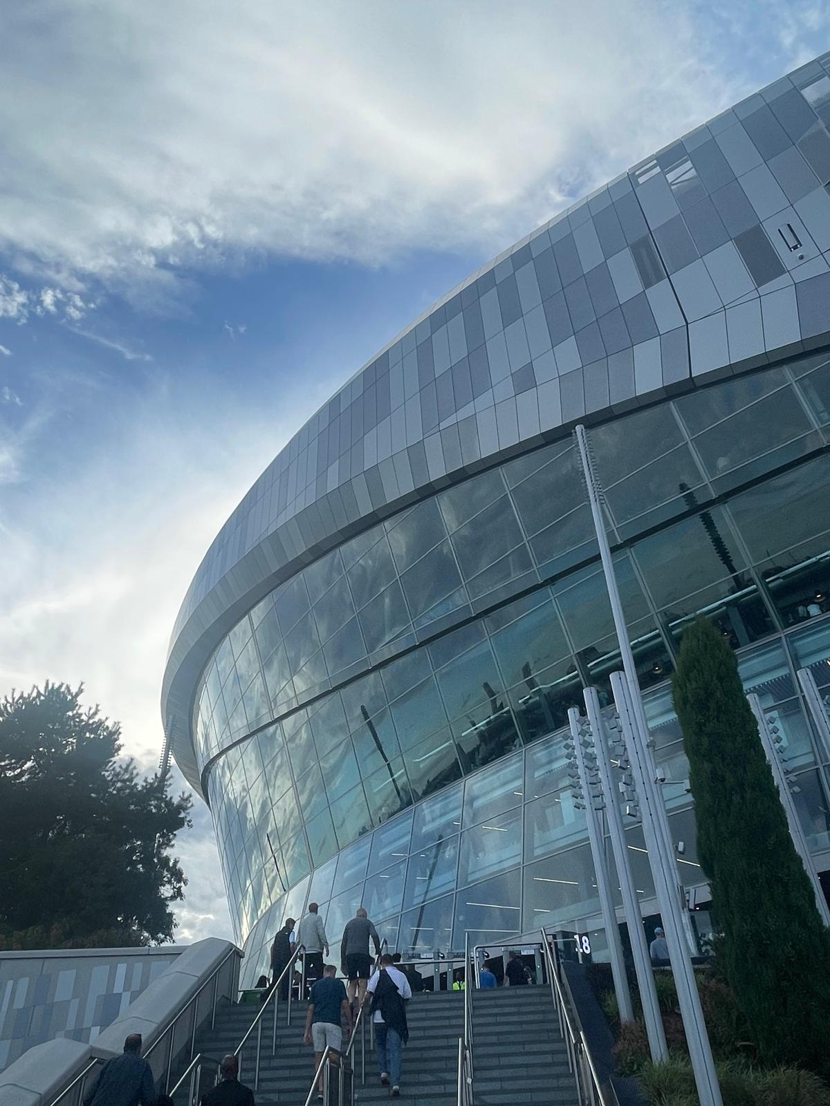 Tottenham Hotspur Stadium photographed on matchday, 12 September 2026